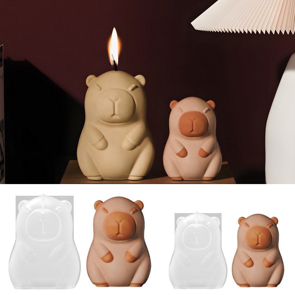Candle Making Wax Melter - Standing Capybara Scent Candle Silicone Mold