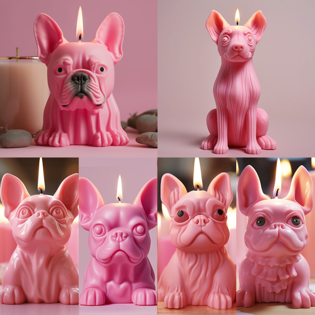 Candle Making Kit Diy - Pekingese Puppy Pug Animal Candle Silicone