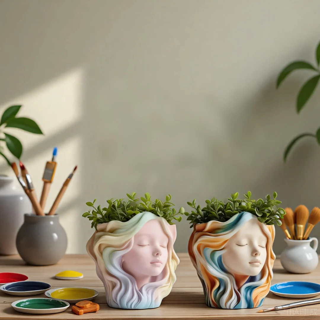 Candle Making Vessels - Girl Head Silicone Mold for Craft