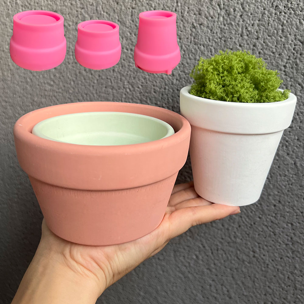 Candle Making Vessels - Large Concrete Plant Pot Silicone Mold