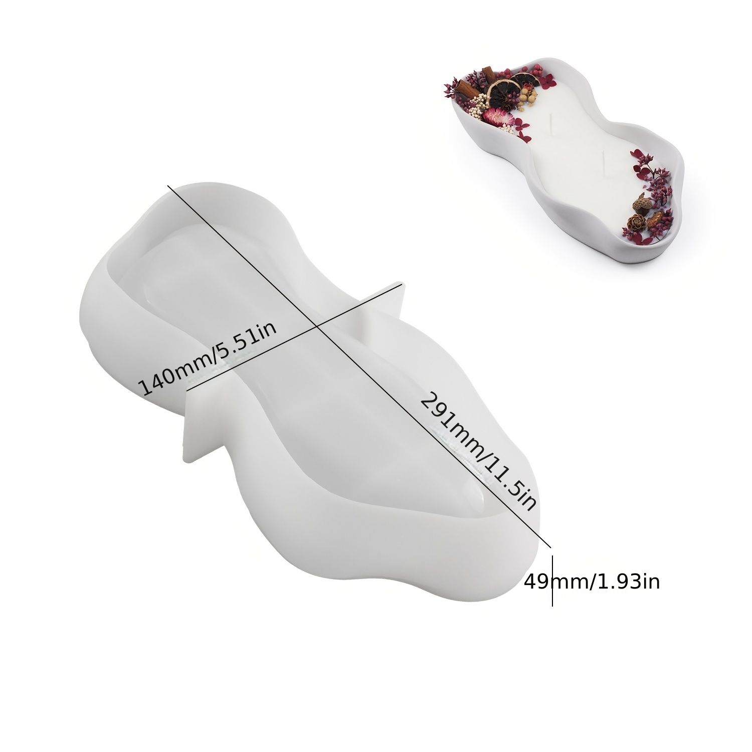 1 Large Irregular Oval Silicon - Candle Making Vessels ulasan dan harga