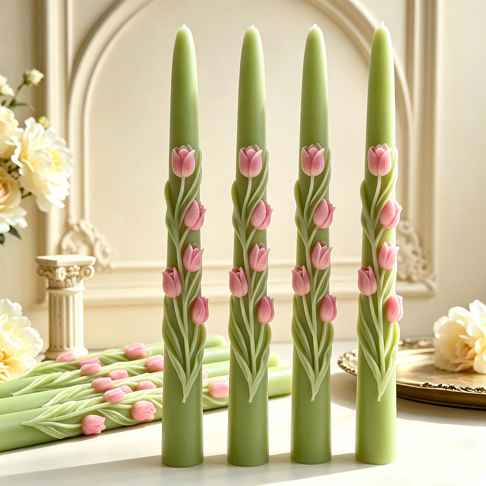 Long Pole Flower Taper Candle  - Candle Making Wax Melter ulasan dan harga