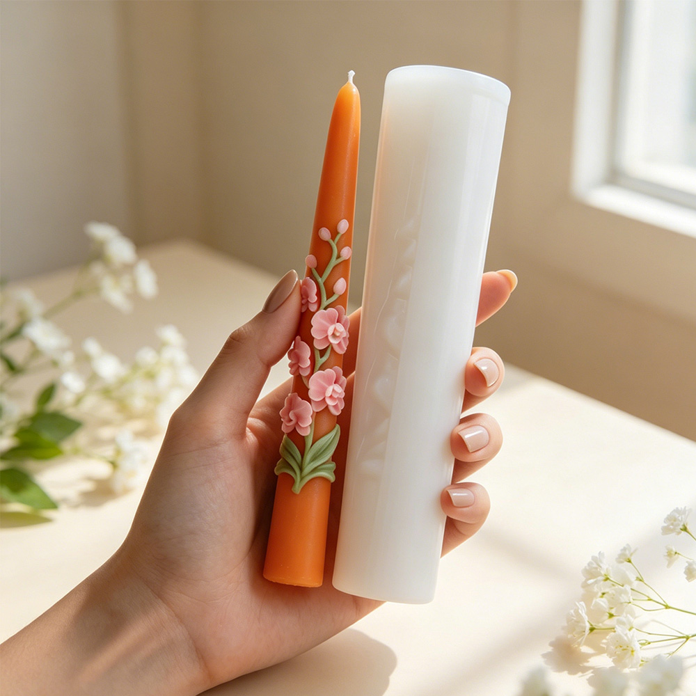 Long Pole Flower Taper Candle  - Candle Making Wax Melter ulasan dan harga