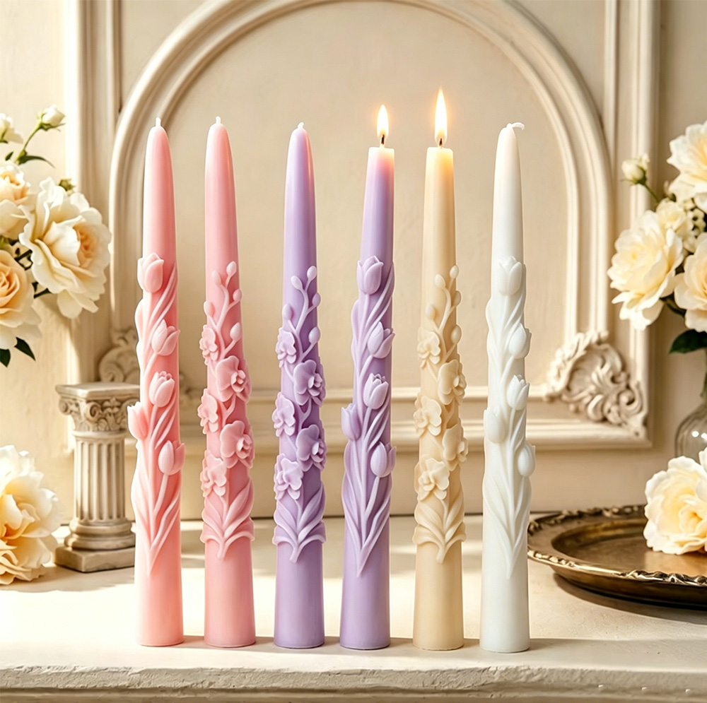 Long Pole Flower Taper Candle  - Candle Making Wax Melter ulasan dan harga