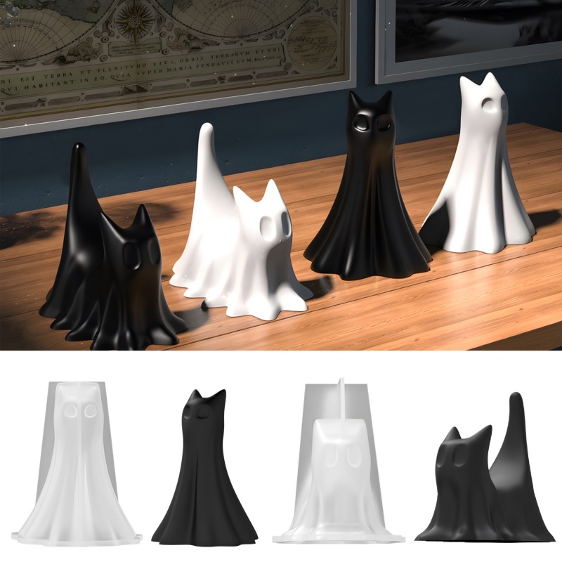 Ghost Cat Halloween Desktop Or - Candle Making Tutorial ulasan dan harga