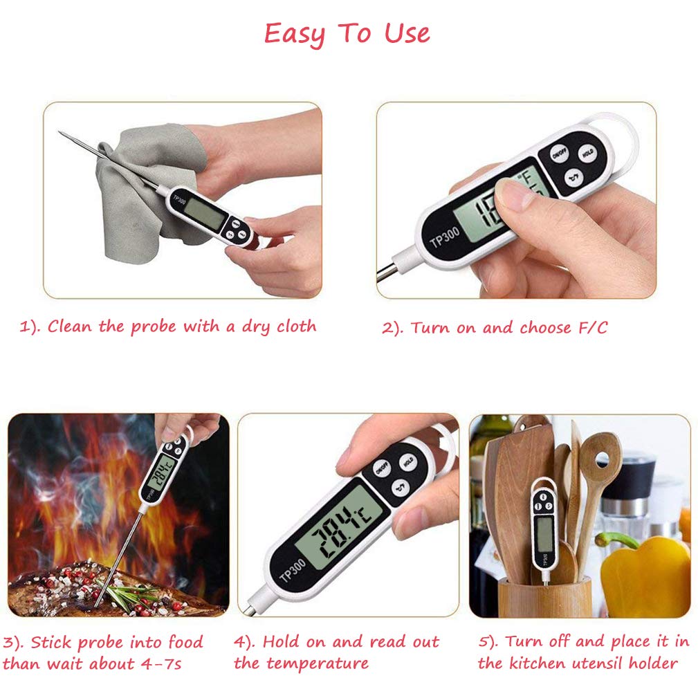 Digital Meat Food Thermometer  - Thermometer Candy Candle ulasan dan harga
