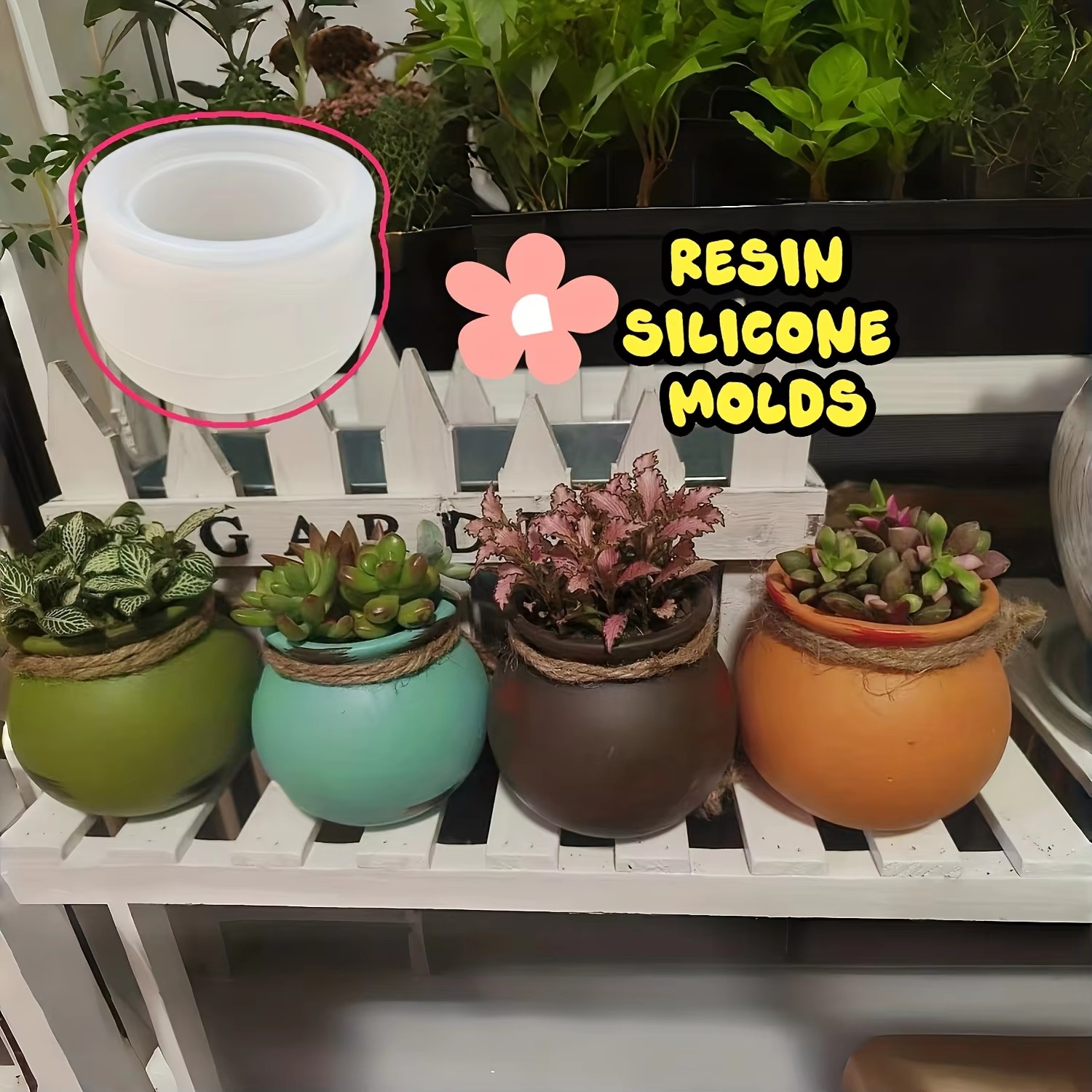 Silicone Flower Pot Molds, Res - Candle Making Tutorial ulasan dan harga
