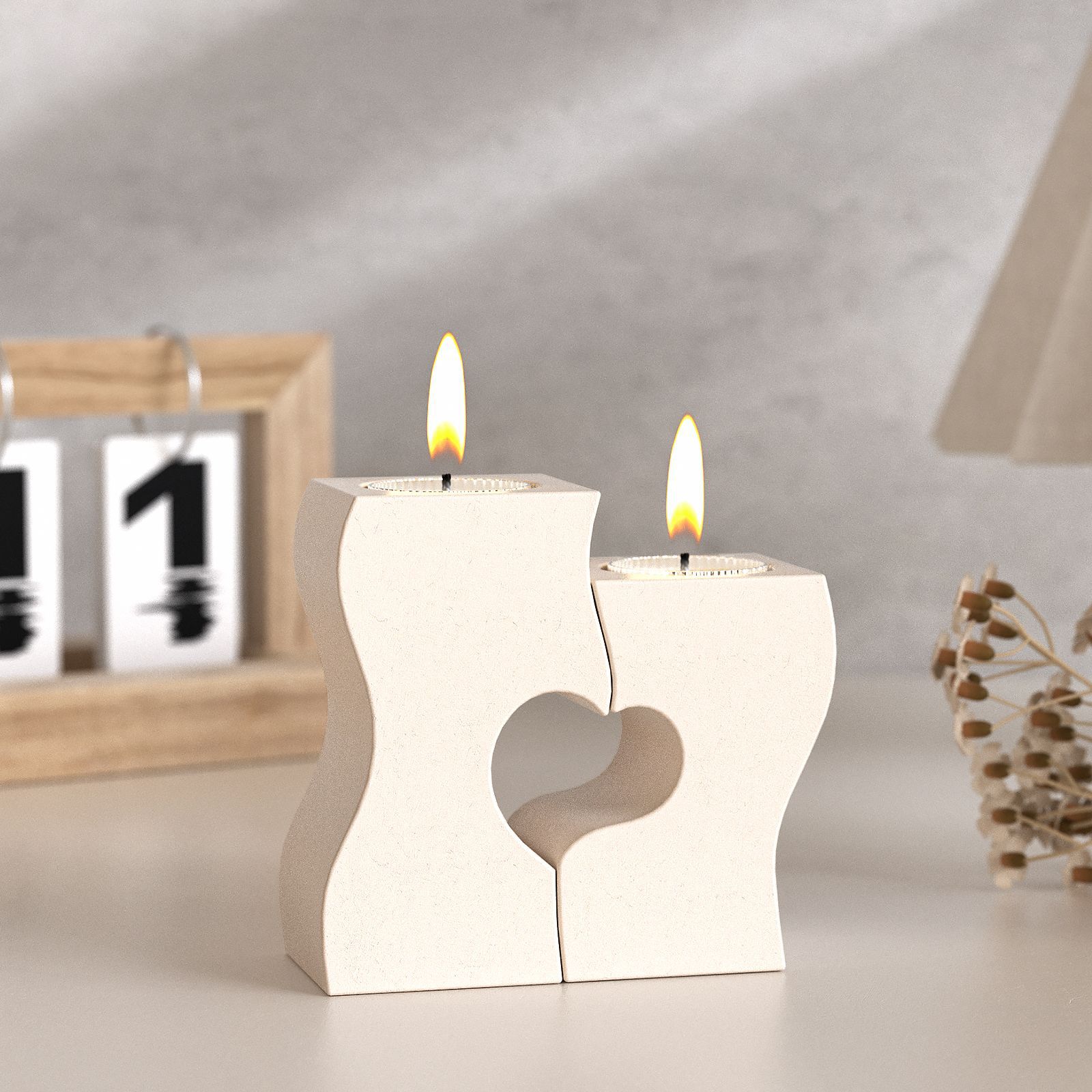 S Heart Candlestick Silicone M - Candle Making Tutorial ulasan dan harga