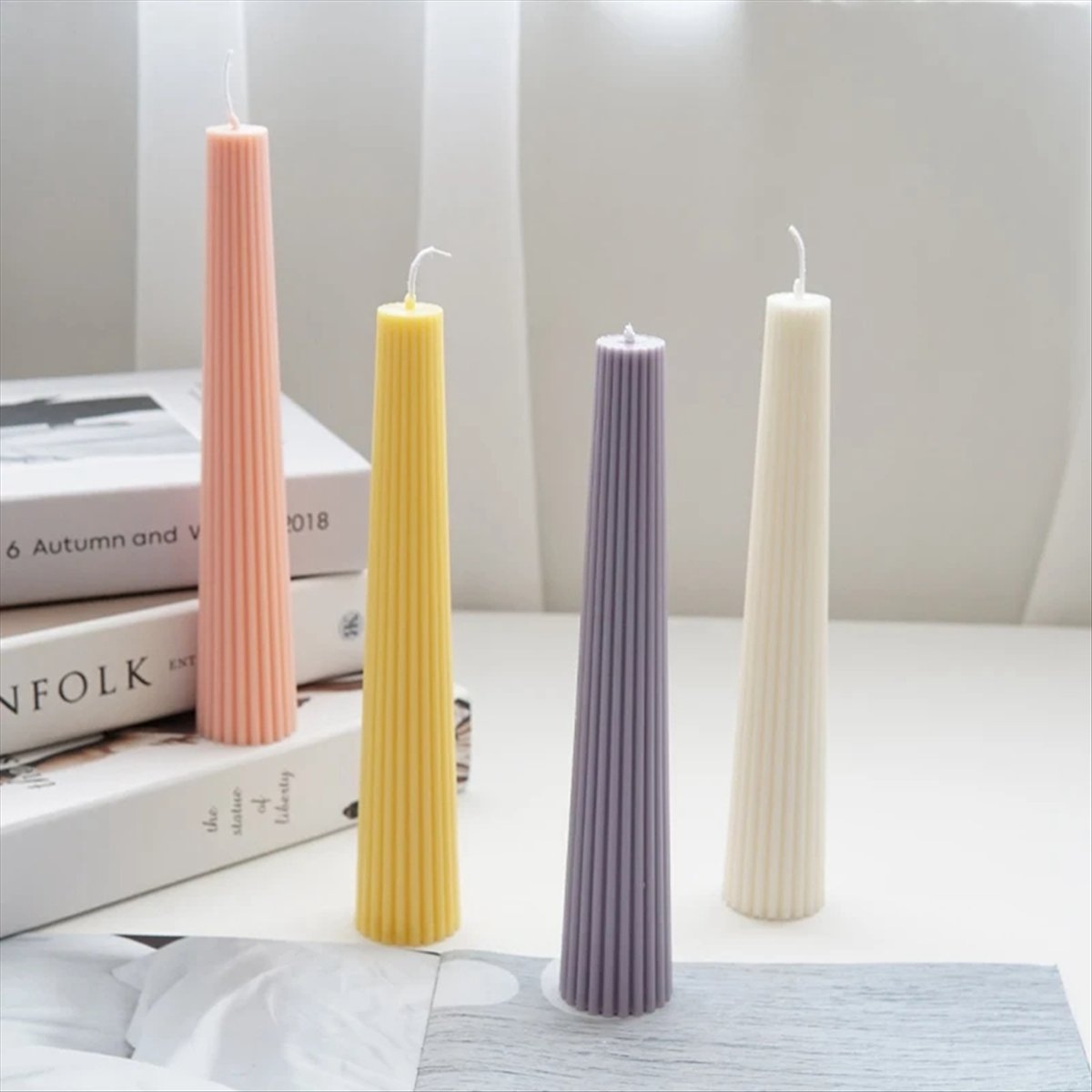 *ABAB Striped Long Pole Column - Candle Making Kit Diy ulasan dan harga