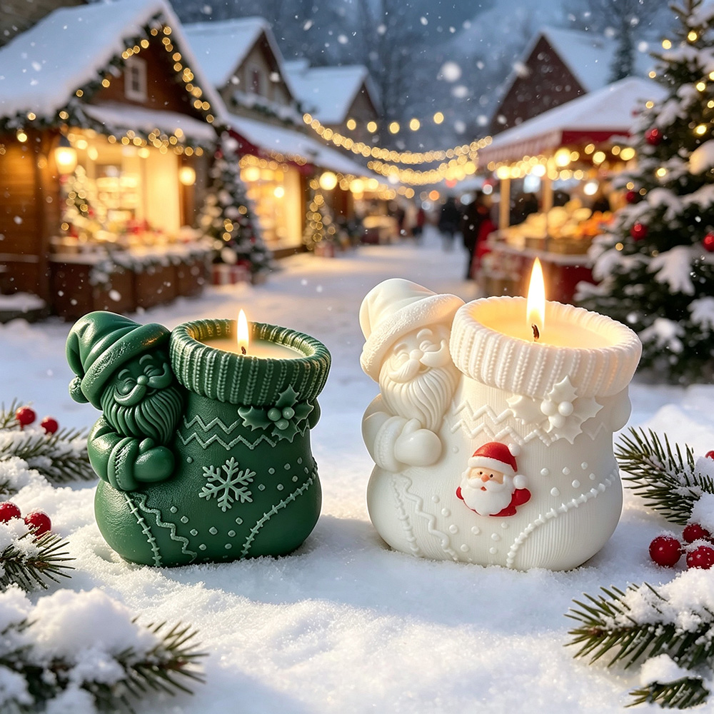 Santa Sock Silicone Candle Mol - Candle Making Kit Diy ulasan dan harga