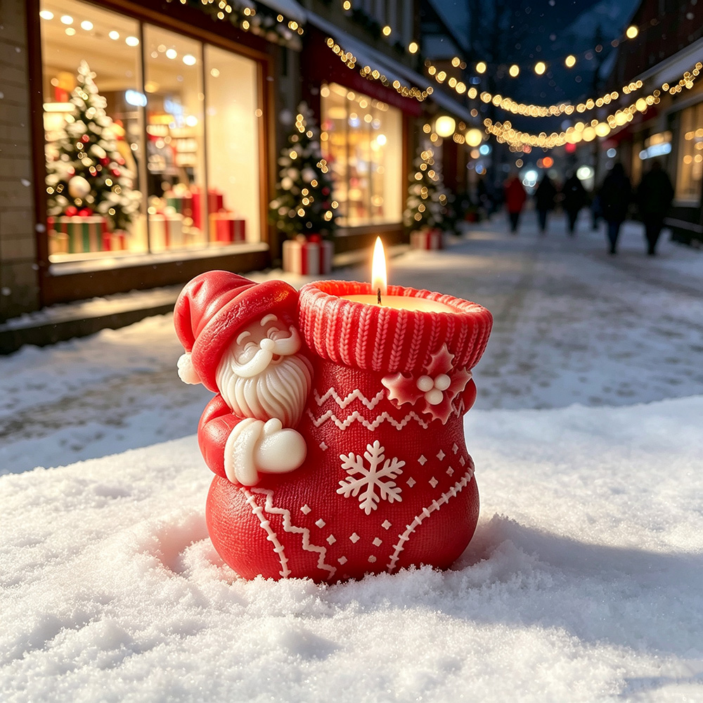 Santa Sock Silicone Candle Mol - Candle Making Kit Diy ulasan dan harga