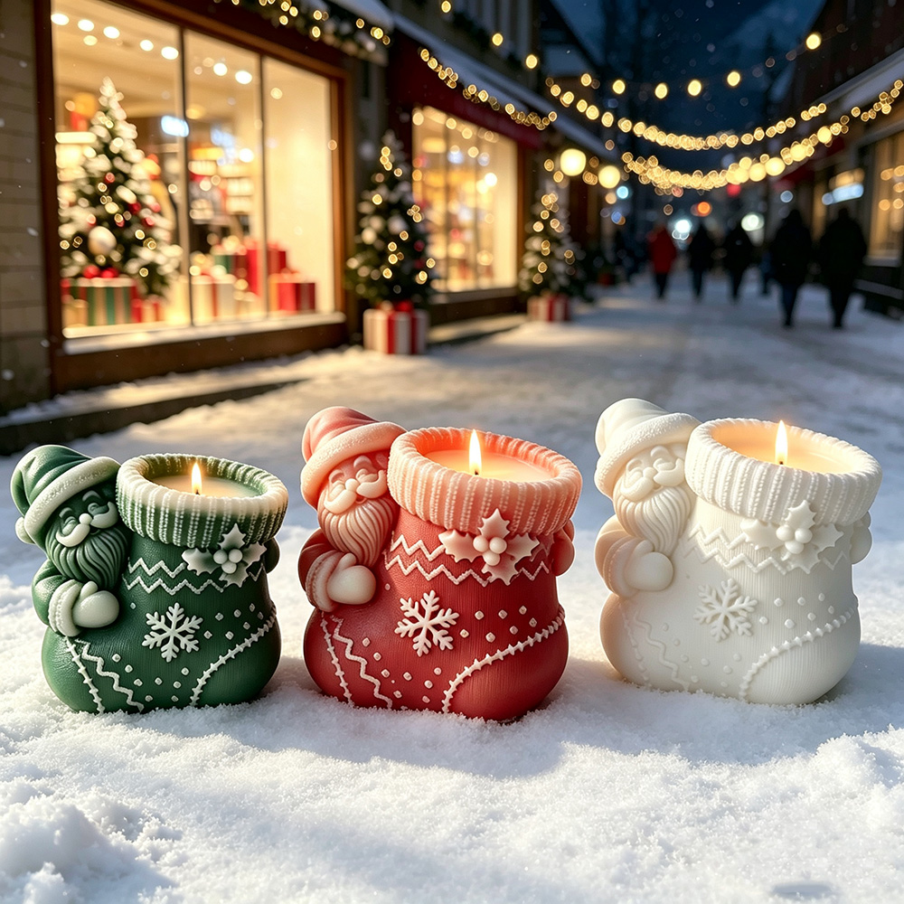 Santa Sock Silicone Candle Mol - Candle Making Kit Diy ulasan dan harga