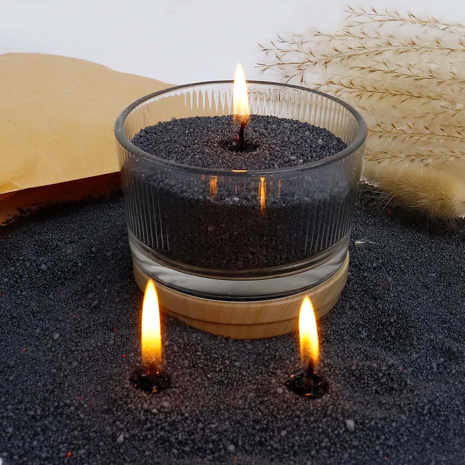Black Candle Sand with Wick, 2 - Candle Making Wax Melter ulasan dan harga