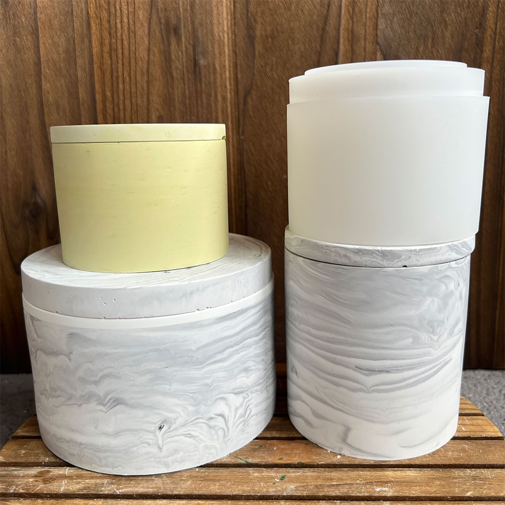 Round Cement Candle Canister S - Candle Making Vessels ulasan dan harga
